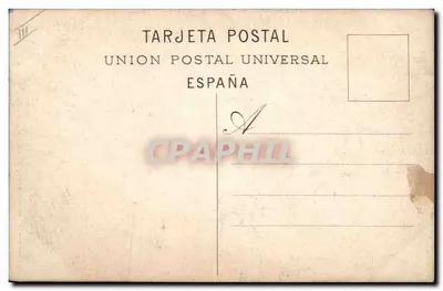 Passando de Muleta — espetáculo de touro — Union Postal Universal, Espanha — Verso