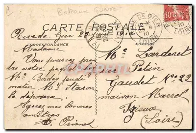 Marinha Militar Francesa - St-Louis, (Cruzador de Escada) — Edit. E. P. Toulon — Verso