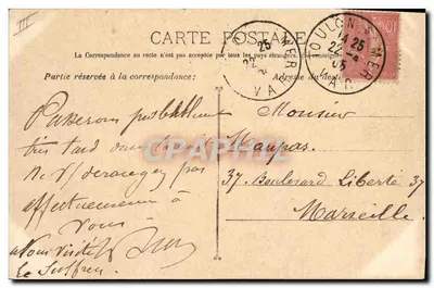 O "Suffren" — navio-almirante — Cliché Ciroud, Editor Coudon — Verso