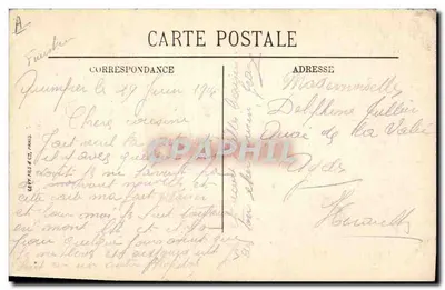 Jonge vrouw van Pont-Aven — 21 MOEURS ET TYPES BRETONS — Achterkant