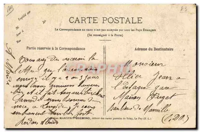 Dentadeira auvergnata — Le Velay Illustré n°929 — editor R. Huguet — Verso