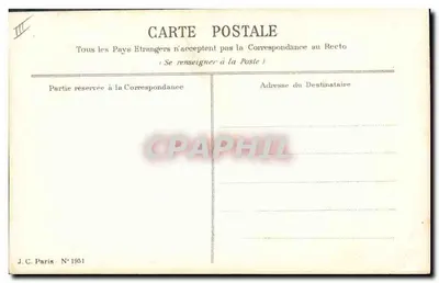 Bouquet de pensées — Souvenir — J.C. Paris N°1951 — Rewers
