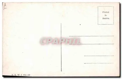 Retrato de um homem — editor B. K. W. I. 874-29 — impressa na Áustria — Verso
