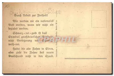 Retrato de Philipp Marx — 'A Unidade do Reino é nosso maior objetivo!' — editor Vormals u. Verlag B. Bieber, Berlim — Verso