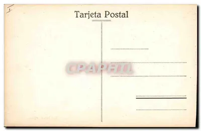 Un buen rejón — przedstawienie towarzyskiego szermierstwa — Karta pocztowa — Rewers