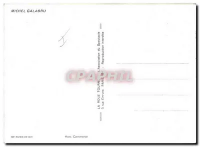 Michel Galabru — Autógrafo — A Roda Gira — Verso