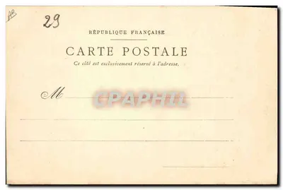 Młoda kobieta z Lanriec — Okolice Concarneau — Zbiór Villard, Quimper, nr 1171 — Rewers