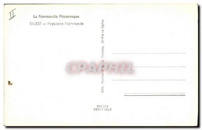 Normandzka farmerka — Piekliwa Normandia — Wydawca Le Goubey, nr 51-337 — Rewers