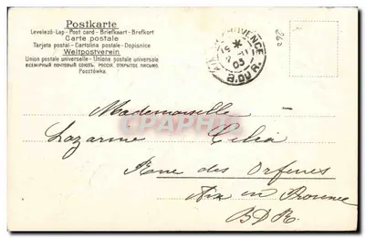Flores de margarida — carta postal — editor desconhecido — Verso