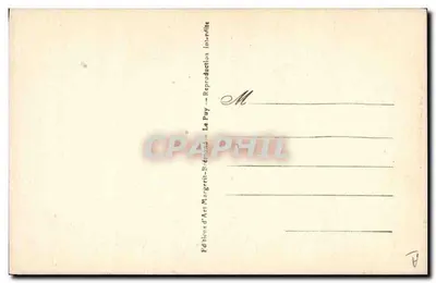 Uma Dentellista no Claustro — Le Puy — M. B. — Verso