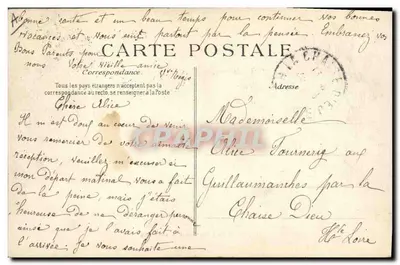 La Auvergne pintoresca — Cuatro muchachas campesinas de Auvergne — V.D.C. n°1435 — Reverso