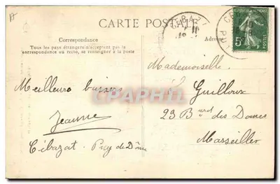 L'Auvergne pittoresque — Na soleira da casa, um pouco de conversa — E.D. n° 4623 — Verso