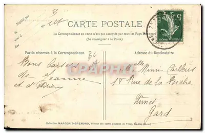 Les Dentellières des Hautes-Cévennes — scène de travail artisanal devant une maison en pierre — éditeur 'LE VELAY ILLUSTRÉ' n° 864 — Verso