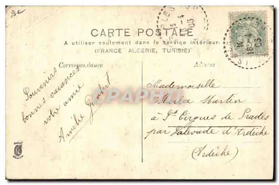 Jeune femme à la coiffe blanche — portrait — éditeur K.F.éditeurs PARIS, série 269, n°13 — Verso