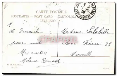 Scena equestre — cavaliere e cocchiere vicino a un allevamento — M. M. Vienne, n° 218 — Verso