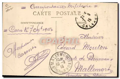 Caen — La Foire aux Chevaux — Union des Femmes de France, Hôpital Auxiliaire du Territoire N°102 — Verso