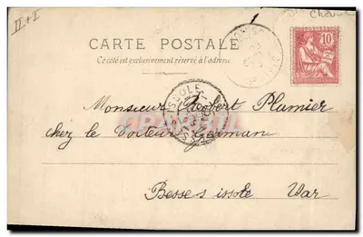 Enfant à cheval — scène de campagne — éditeur non visible — Verso