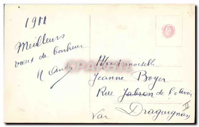 젊은 여성 — 새해 1911 — 출판사 R. 2814/1 — 뒷면
