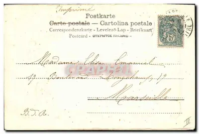 Bom ano 1904 — ilustração de andorinhas — P. Francon — Verso
