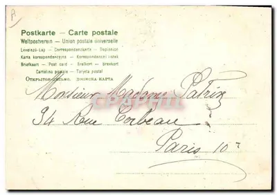 Bom ano 1905 — flores e trevo — Carpentier — Verso