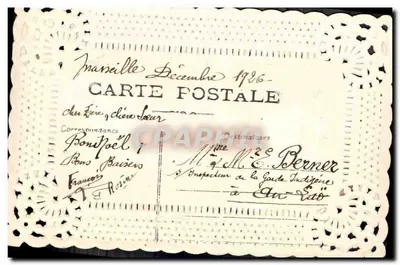 Fiori e mano — Buon Natale — Carta postale di Natale — Verso
