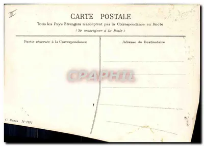 Ręka oferująca bukiet odblasków — N'oubliez pas — C Paris N°1951 — Rewers