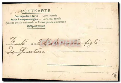 Mão segurando um buquê de flores azuis — editor não visível, número de série ilegível — Verso