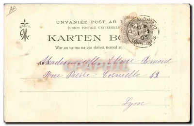 Bretagne — Portret dziewczynki i mężczyzny — Collection E. Hamonic, n° 983 — Rewers
