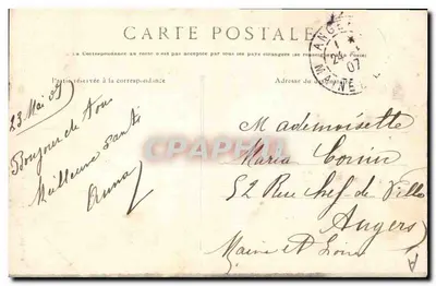 Młoda dziewczyna z Scéer — Studium kapeluszy bretońskich — Wydawca nieznany, nr serii 81 — Rewers