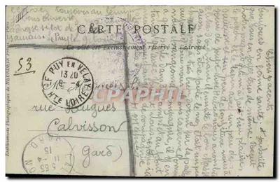 Le Puy — Dentellière — Collecties ND Phot, n°68 — Achterkant