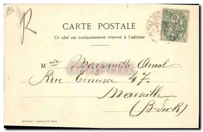 Donna in abito da cortile — Chantilly — Fototipia A. Derguere & Cie, Nancy — Verso