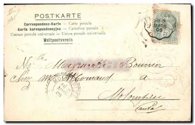 Main tendue dans un cœur de fleurs — éditeur : Weltpostverein, n°8 — Rewers