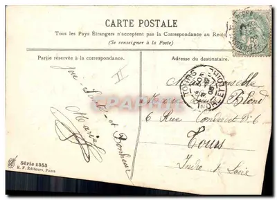 Buen Año y Feliz — 1906 — K. F. Editeurs, París, Serie 1355 — Reverso
