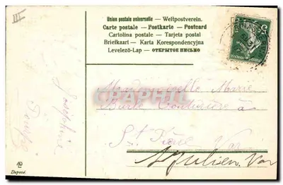 Lilas — Buon Anno — Unione Postale Universale — Verso