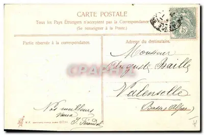 Buquê de margaridas — Ano 1906 — R.F. Éditeurs, Paris — Verso