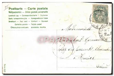 Bom e feliz ano — 1906 — Postkarte — União Postal Universal — Verso