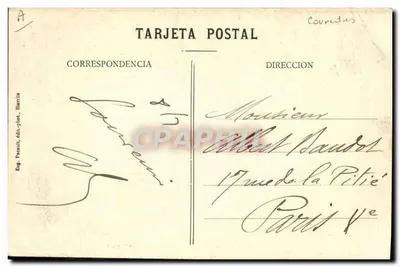 Torreniet — Suerte de vara — Citando para picar — Eug. Pecouli, Hiarritz — Achterkant