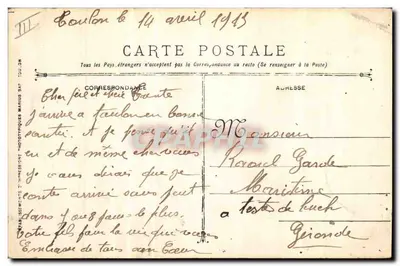Voltaire — Couraçado a Turbinas — Marinha Militar Francesa — Verso