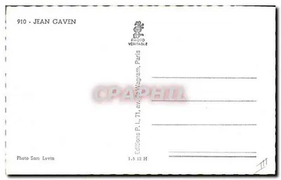 Jean Gaven — portret — Studio Valllois, Paryż — Rewers