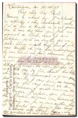 Flor de malmequer — ilustração — União Postal Universal — Verso