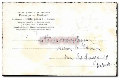Słowo miłosne — krajobraz rzeczny z różami — wydawca nieznany — Rewers