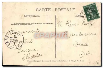 Le Puy-en-Velay — vista panorâmica — Filete de Veneza no Puy, editada por Margerit-Bremond — Verso