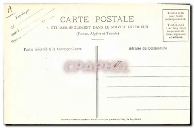 As Dentelheiras do Velay — Trabalho de renda do Puy — Coleção da Câmara Sindical — Cliché M. B. — Reprod. em 1905 — Verso