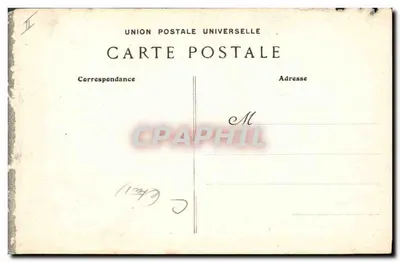 Fan de dentelle Point d'Alençon — détails floraux et motifs de fleurs de lys — éditeur POINT D'ALENCON imprimé sur la carte — Verso