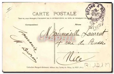 Dentadeira auvergnata — « LE VELAY ILLUSTRÉ » n° 929 — Gîche M.-B. Rep. Ann. — Verso