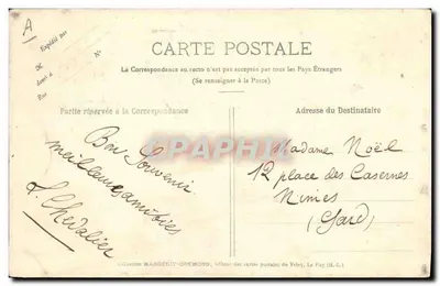 Trabalho de renda do Puy — A Renda Espaliote — Editor: Margerit-Dremond, Le Puy (H.-L.) — Verso