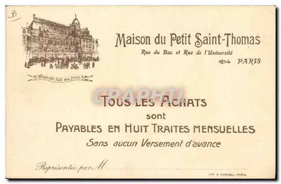 Os Dentelliers — Malines — A Grand'Place — Casa do Pequeno Santo Tomé, 33, Rue do Bac — Paris — Verso