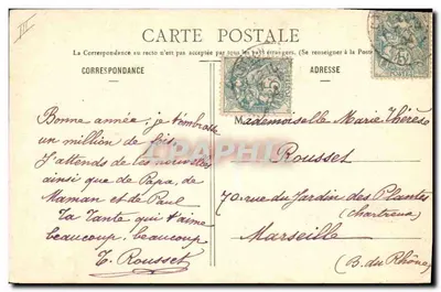 Dziadek i wnuczka — Nowy Rok 1904/1905 — Fototypia A. Berberat & Cie, Nancy — Rewers