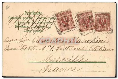Carte de vœux — Année 1904 — éditeur non visible — Verso