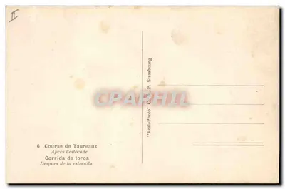 Zawody trzaskowe — Po estocadzie — 'Real-Photo' C. A. P. Strasbourg — Rewers